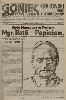 Goniec Krakowski : bezpartyjny dziennik popularny. 1922, nr 39