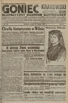Goniec Krakowski : bezpartyjny dziennik popularny. 1922, nr 53