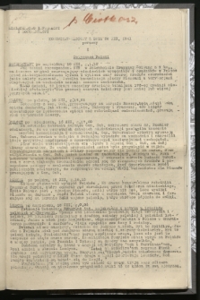 Komunikat Radiowy z dnia 20 XII 1941 - wydanie poranne