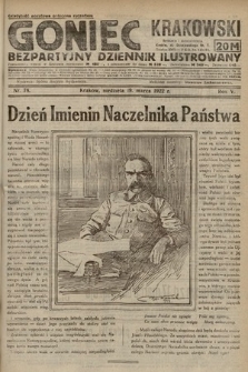 Goniec Krakowski : bezpartyjny dziennik popularny. 1922, nr 78