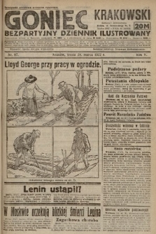 Goniec Krakowski : bezpartyjny dziennik popularny. 1922, nr 87