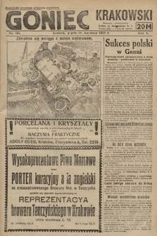 Goniec Krakowski : bezpartyjny dziennik popularny. 1922, nr 103