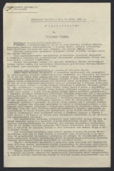 Komunikat Radiowy z dnia 11 marca 1943 - wydanie popołudniowe