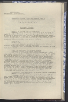 Komunikat Radiowy z dnia 17 czerwca 1943 - wydanie poranne