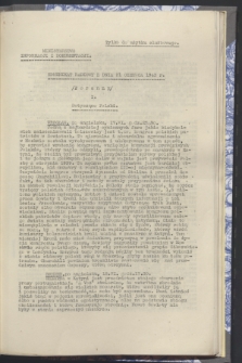 Komunikat Radiowy z dnia 21 czerwca 1943 - wydanie poranne