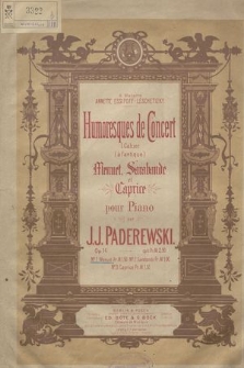 Humoresques de Concert : I. Cahier (À l'antique) : Menuet, Sarabande et Caprice : pour Piano : Op. 14. No. 1, Menuet