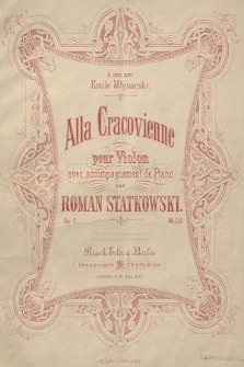 Alla Cracovienne : pour Violon avec accompagnement de Piano : Op. 7