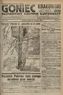 Goniec Krakowski : bezpartyjny dziennik popularny. 1922, nr 159