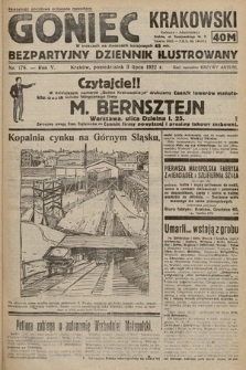 Goniec Krakowski : bezpartyjny dziennik popularny. 1922, nr 178