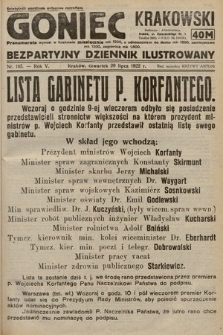 Goniec Krakowski : bezpartyjny dziennik popularny. 1922, nr 195