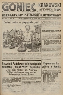 Goniec Krakowski : bezpartyjny dziennik popularny. 1922, nr 206