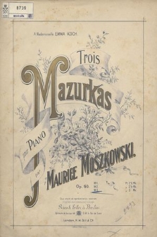 Trois mazurkas : pour piano. Op. 60 No. 3