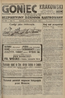 Goniec Krakowski : bezpartyjny dziennik popularny. 1922, nr 232