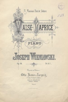 Valse-caprice : pour piano : Op. 46