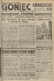 Goniec Krakowski : bezpartyjny dziennik popularny. 1922, nr 253