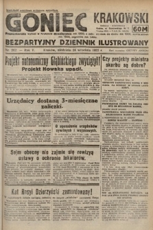 Goniec Krakowski : bezpartyjny dziennik popularny. 1922, nr 262