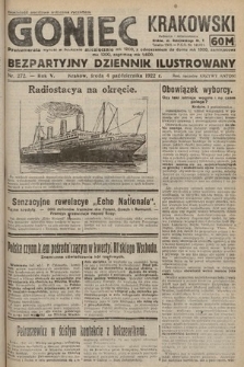 Goniec Krakowski : bezpartyjny dziennik popularny. 1922, nr 272