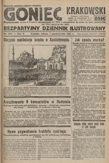 Goniec Krakowski : bezpartyjny dziennik popularny. 1922, nr 275