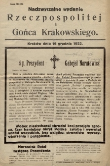 Goniec Krakowski : bezpartyjny dziennik popularny. 1922, nr 277 (nadzwyczajne wydanie)