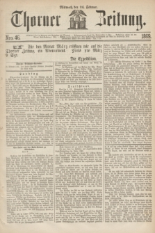 Thorner Zeitung. 1869, Nro. 46 (24 Februar)