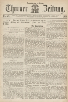 Thorner Zeitung. 1869, Nro. 49 (27 Februar)