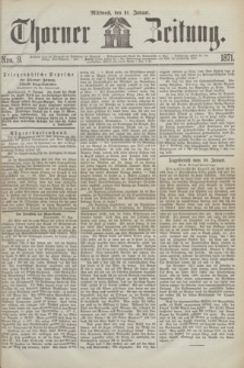 Thorner Zeitung. 1871, Nro. 9 (11 Januar)