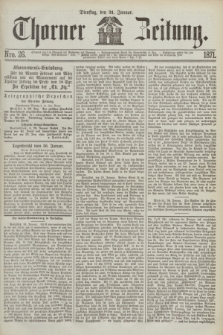 Thorner Zeitung. 1871, Nro. 26 (31 Januar)