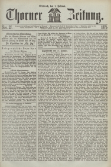 Thorner Zeitung. 1871, Nro. 27 (1 Februar)