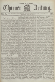 Thorner Zeitung. 1871, Nro. 46 (22 Februar)