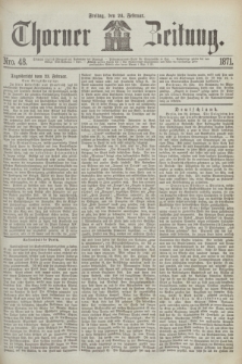 Thorner Zeitung. 1871, Nro. 48 (24 Februar)