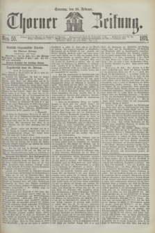 Thorner Zeitung. 1871, Nro. 50 (26 Februar)
