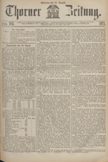 Thorner Zeitung. 1871, Nro. 202 (27 August)