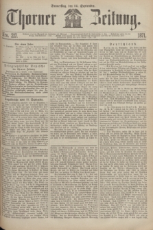 Thorner Zeitung. 1871, Nro. 217 (14 September)