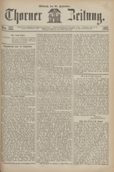 Thorner Zeitung. 1871, Nro. 222 (20 September)