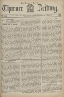 Thorner Zeitung. 1871, Nro. 223 (21 September)