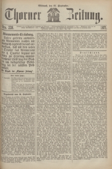 Thorner Zeitung. 1871, Nro. 228 (27 September)