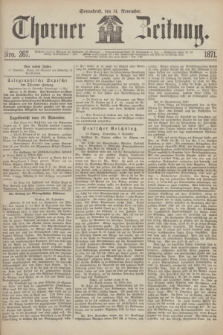 Thorner Zeitung. 1871, Nro. 267 (11 November)