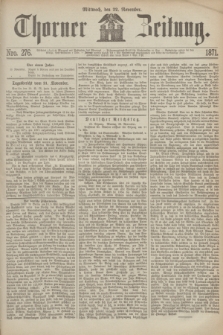 Thorner Zeitung. 1871, Nro. 276 (22 November)