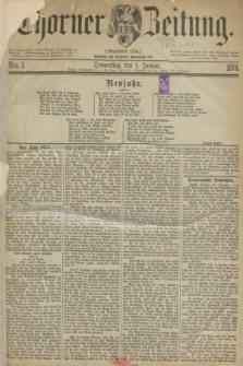 Thorner Zeitung : Gegründet 1760. 1874, Nro. 1 (1 Januar)