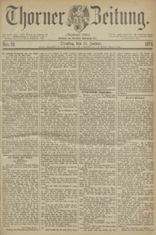 Thorner Zeitung : Gegründet 1760. 1874, Nro. 10 (13 Januar)