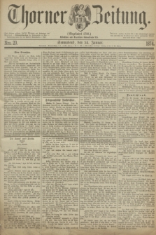 Thorner Zeitung : Gegründet 1760. 1874, Nro. 20 (24 Januar)