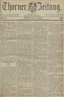 Thorner Zeitung : Gegründet 1760. 1874, Nro. 23 (28 Januar)