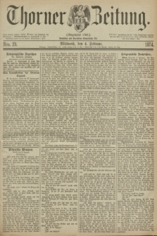 Thorner Zeitung : Gegründet 1760. 1874, Nro. 29 (4 Februar)