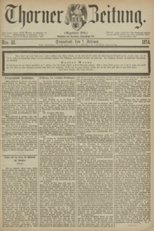 Thorner Zeitung : Gegründet 1760. 1874, Nro. 32 (7 Februar) + dod.