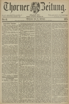 Thorner Zeitung : Gegründet 1760. 1874, Nro. 41 (18 Februar)