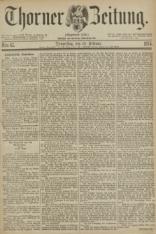 Thorner Zeitung : Gegründet 1760. 1874, Nro. 42 (19 Februar)
