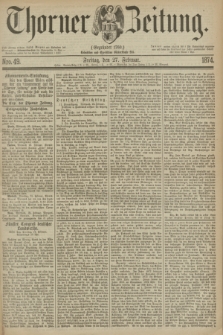 Thorner Zeitung : Gegründet 1760. 1874, Nro. 49 (27 Februar)