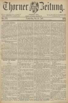 Thorner Zeitung : Gegründet 1760. 1874, Nro. 170 (23 Juli)