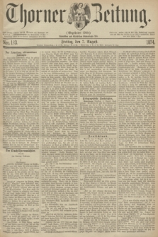 Thorner Zeitung : Gegründet 1760. 1874, Nro. 183 (7 August)