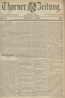 Thorner Zeitung : Gegründet 1760. 1874, Nro. 185 (9 August)